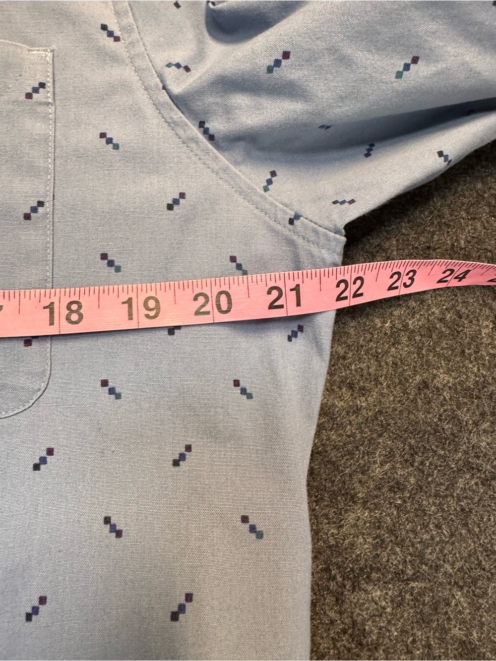 LULULEMON Commission Men's Shirt Blue Geo Dots Allover Print Button Up L - Picture 4 of 5